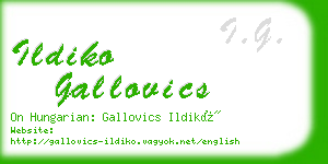 ildiko gallovics business card